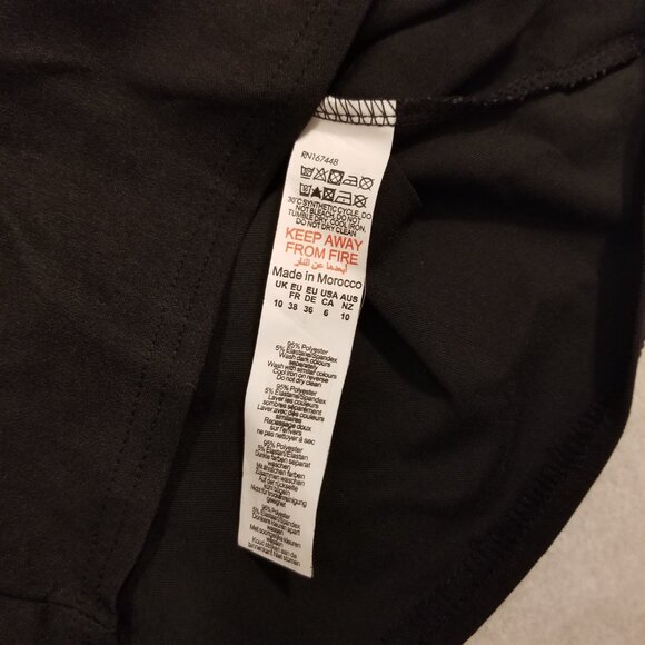 NWT PrettyLittleThing Black Stretch Woven Fold Over Detail Micro Mini Skirt Smal - Picture 8 of 12